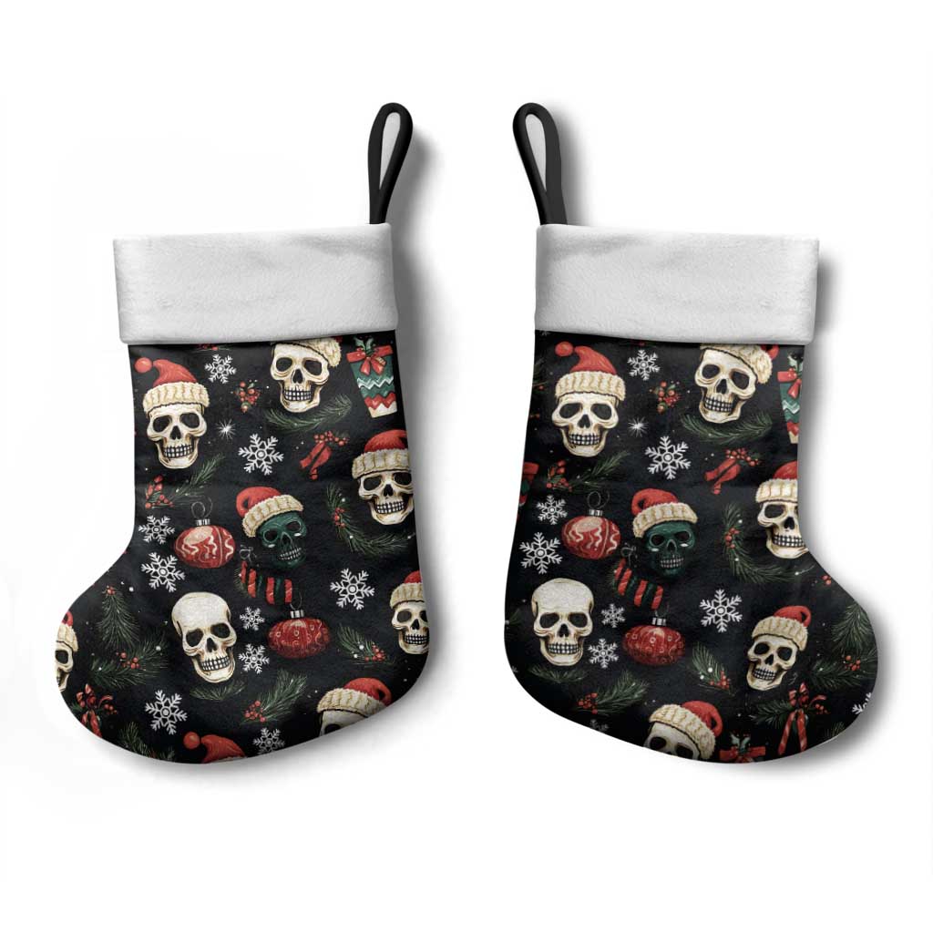 Skull Face Christmas Stocking Xmas Holiday Patterns - Wonder Print Shop