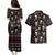 Skull Face Christmas Couples Matching Puletasi and Hawaiian Shirt Xmas Holiday Patterns - Wonder Print Shop