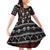 Skull Face Christmas Family Matching Off Shoulder Short Dress and Hawaiian Shirt Xmas Holiday Patterns - Wonder Print Shop