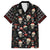 Skull Face Christmas Family Matching Short Sleeve Bodycon Dress and Hawaiian Shirt Xmas Holiday Patterns - Wonder Print Shop