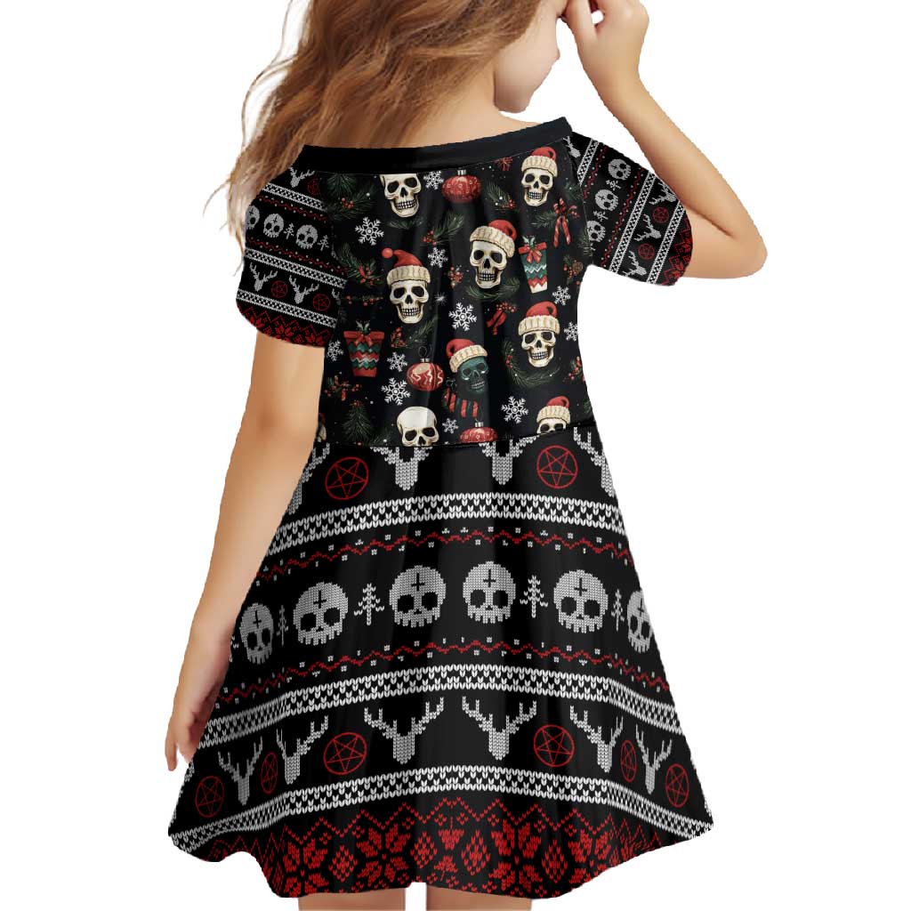 Skull Face Christmas Family Matching Tank Maxi Dress and Hawaiian Shirt Xmas Holiday Patterns - Wonder Print Shop