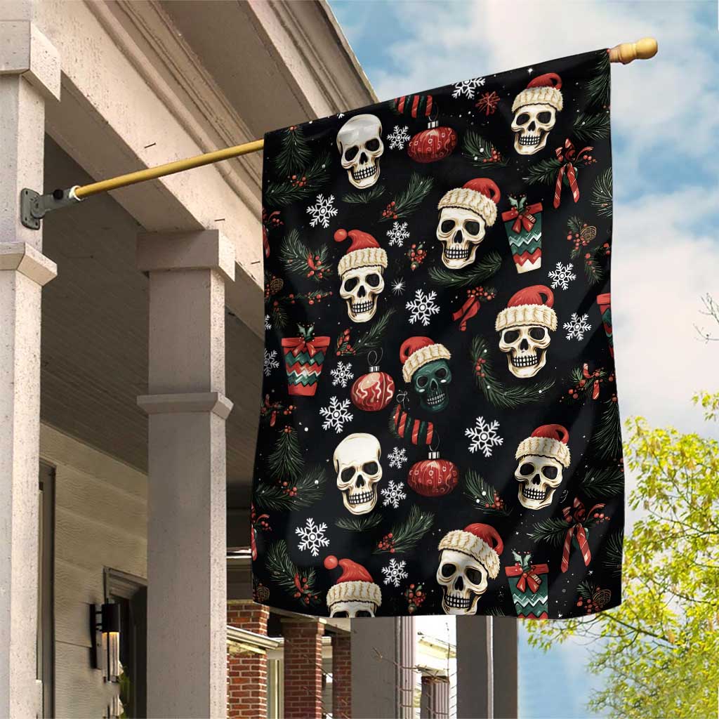 Skull Face Christmas Garden Flag Xmas Holiday Patterns - Wonder Print Shop