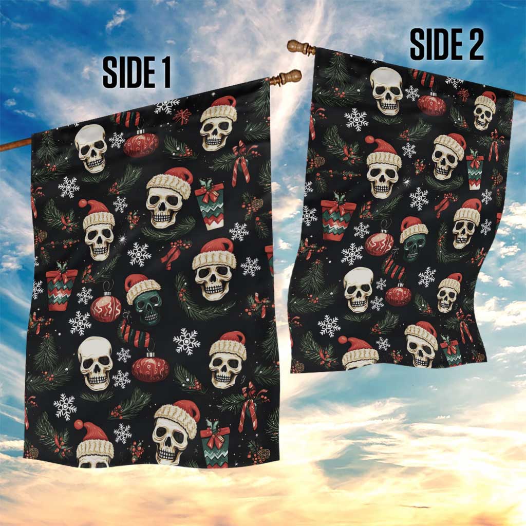 Skull Face Christmas Garden Flag Xmas Holiday Patterns - Wonder Print Shop