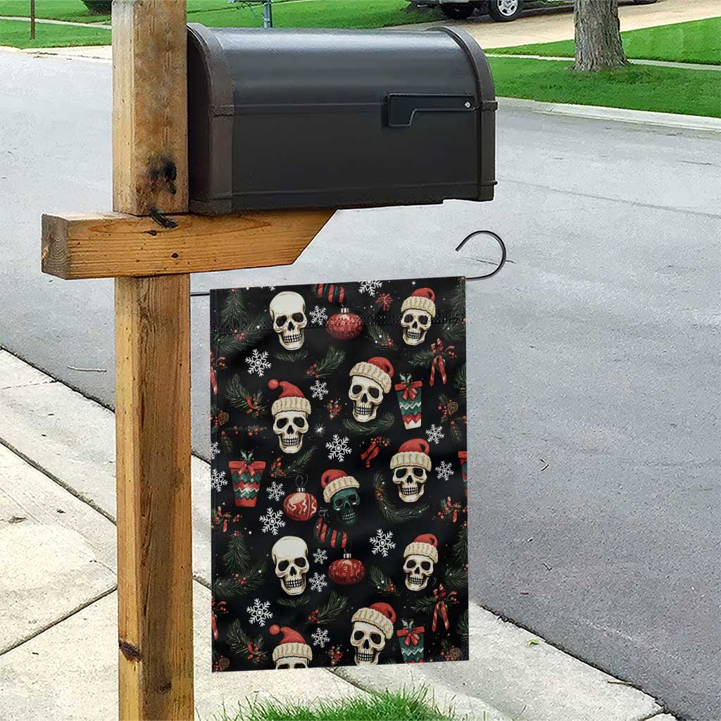 Skull Face Christmas Garden Flag Xmas Holiday Patterns - Wonder Print Shop