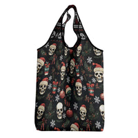 Skull Face Christmas Grocery Bag Xmas Holiday Patterns - Wonder Print Shop