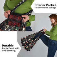 Skull Face Christmas Grocery Bag Xmas Holiday Patterns - Wonder Print Shop