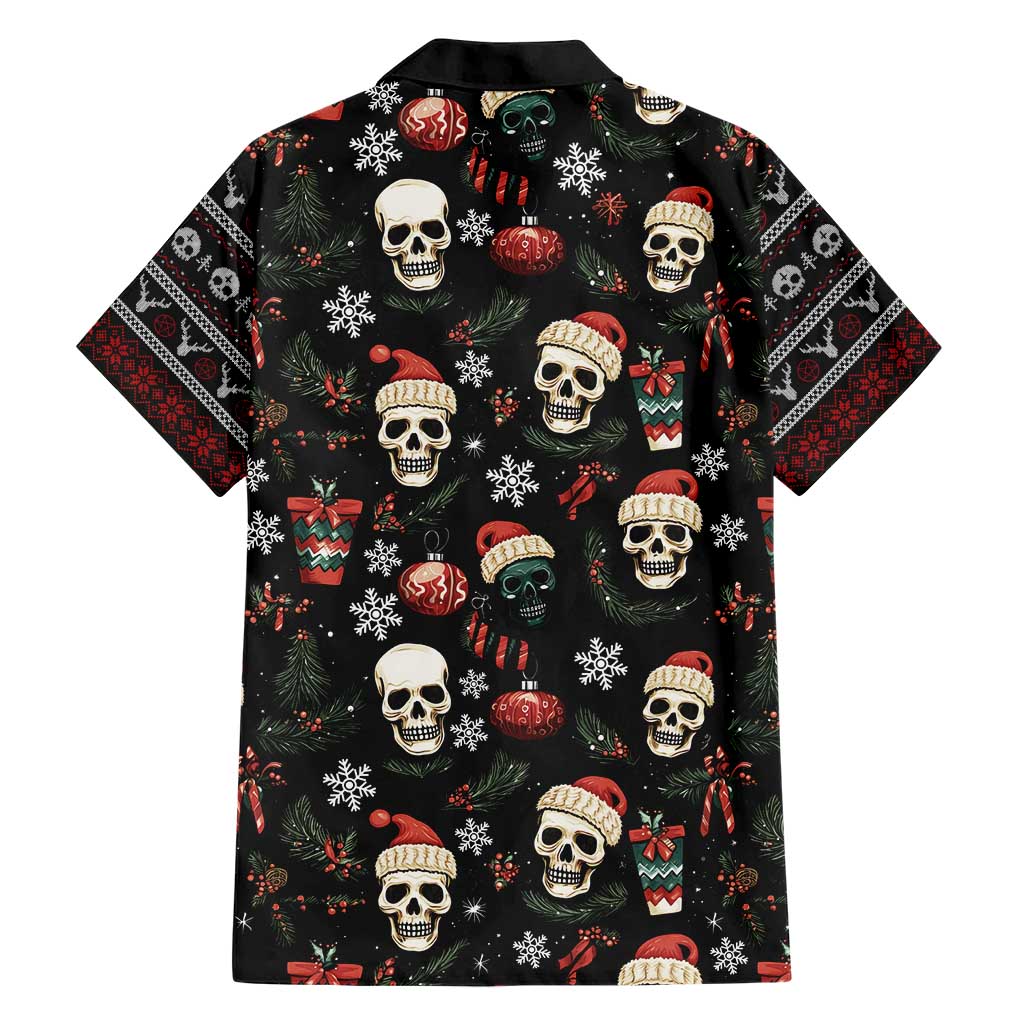 Skull Face Christmas Hawaiian Shirt Xmas Holiday Patterns - Wonder Print Shop