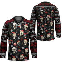 Skull Face Christmas Hockey Jersey Xmas Holiday Patterns - Wonder Print Shop