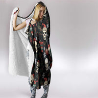 Skull Face Christmas Hooded Blanket Xmas Holiday Patterns - Wonder Print Shop