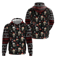 Skull Face Christmas Hoodie Xmas Holiday Patterns - Wonder Print Shop