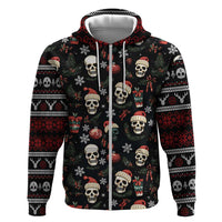 Skull Face Christmas Hoodie Xmas Holiday Patterns - Wonder Print Shop