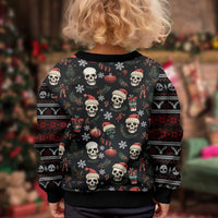Skull Face Christmas Kid Ugly Christmas Sweater Xmas Holiday Patterns - Wonder Print Shop