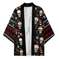 Skull Face Christmas Kimono Xmas Holiday Patterns - Wonder Print Shop