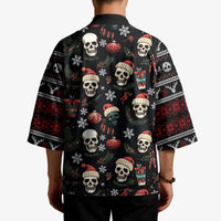 Skull Face Christmas Kimono Xmas Holiday Patterns - Wonder Print Shop