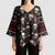 Skull Face Christmas Kimono Sleeve Blouse Xmas Holiday Patterns - Wonder Print Shop