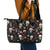 Skull Face Christmas Leather Tote Bag Xmas Holiday Patterns - Wonder Print Shop