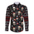 Skull Face Christmas Long Sleeve Button Shirt Xmas Holiday Patterns - Wonder Print Shop