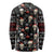 Skull Face Christmas Long Sleeve Shirt Xmas Holiday Patterns - Wonder Print Shop