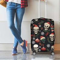 Skull Face Christmas Luggage Cover Xmas Holiday Patterns - Wonder Print Shop