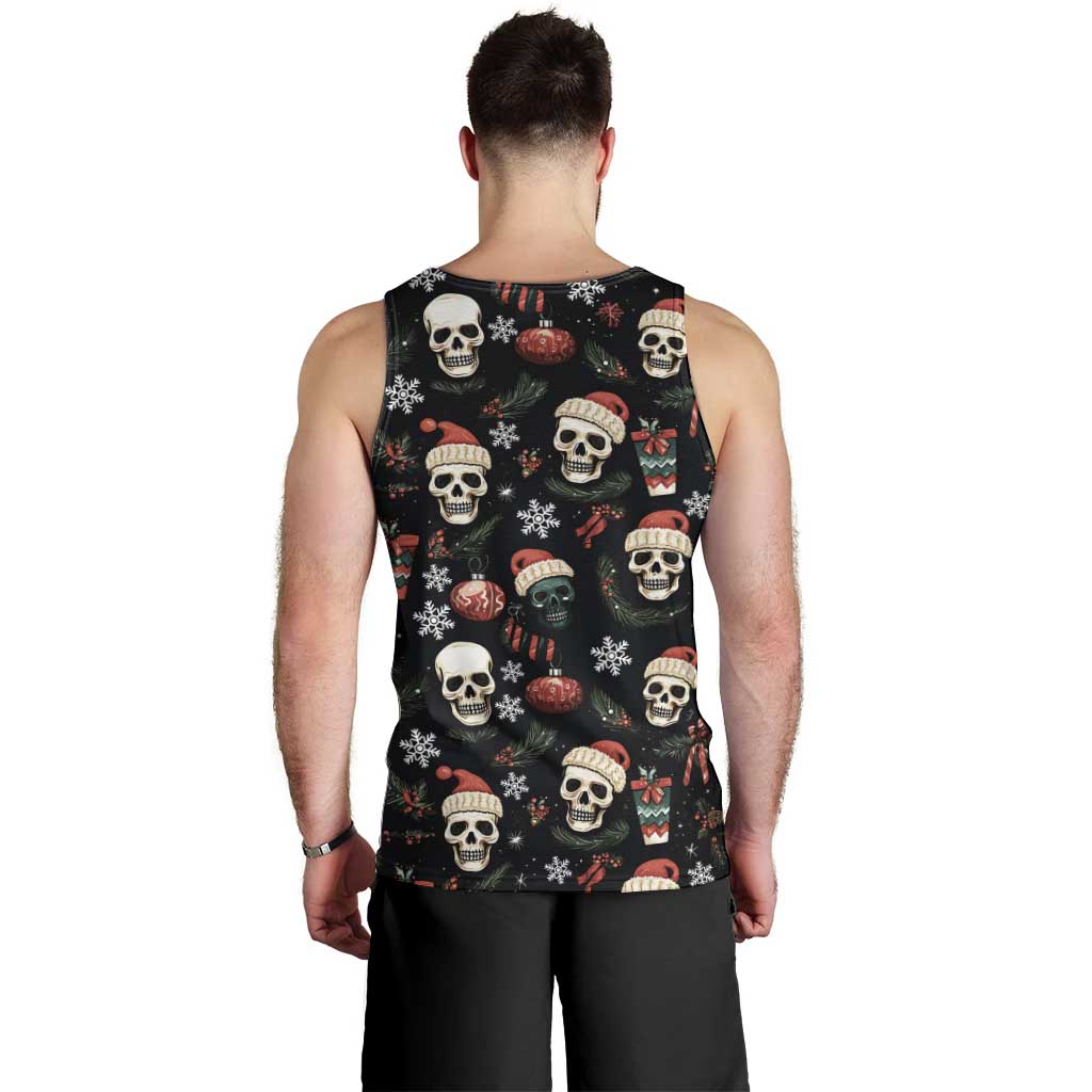 Skull Face Christmas Men Tank Top Xmas Holiday Patterns - Wonder Print Shop