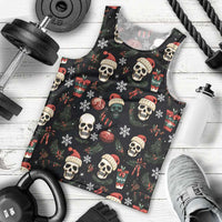Skull Face Christmas Men Tank Top Xmas Holiday Patterns - Wonder Print Shop