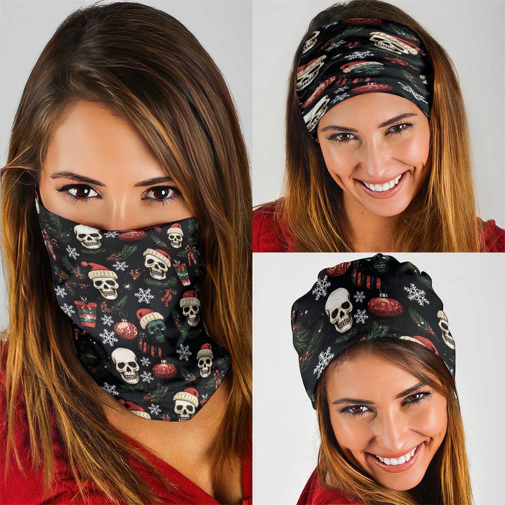 Skull Face Christmas Neck Gaiter Xmas Holiday Patterns - Wonder Print Shop