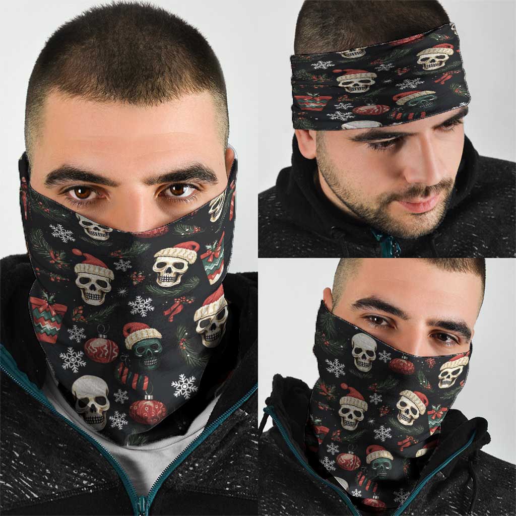 Skull Face Christmas Neck Gaiter Xmas Holiday Patterns - Wonder Print Shop