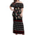 Skull Face Christmas Off Shoulder Maxi Dress Xmas Holiday Patterns - Wonder Print Shop