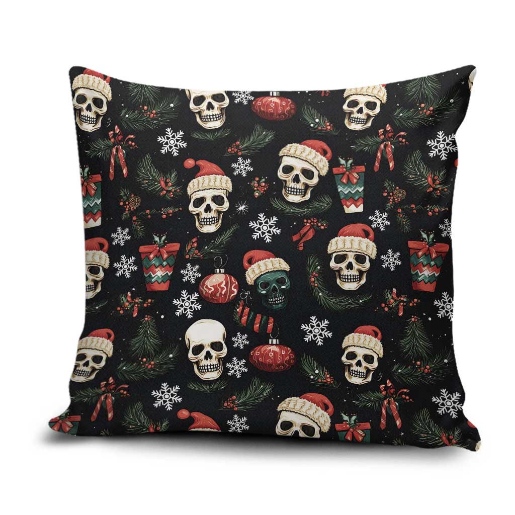 Skull Face Christmas Pillow Cover Xmas Holiday Patterns - Wonder Print Shop