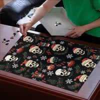 Skull Face Christmas Puzzle Xmas Holiday Patterns - Wonder Print Shop