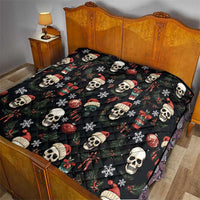 Skull Face Christmas Quilt Xmas Holiday Patterns - Wonder Print Shop