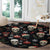 Skull Face Christmas Round Carpet Xmas Holiday Patterns - Wonder Print Shop