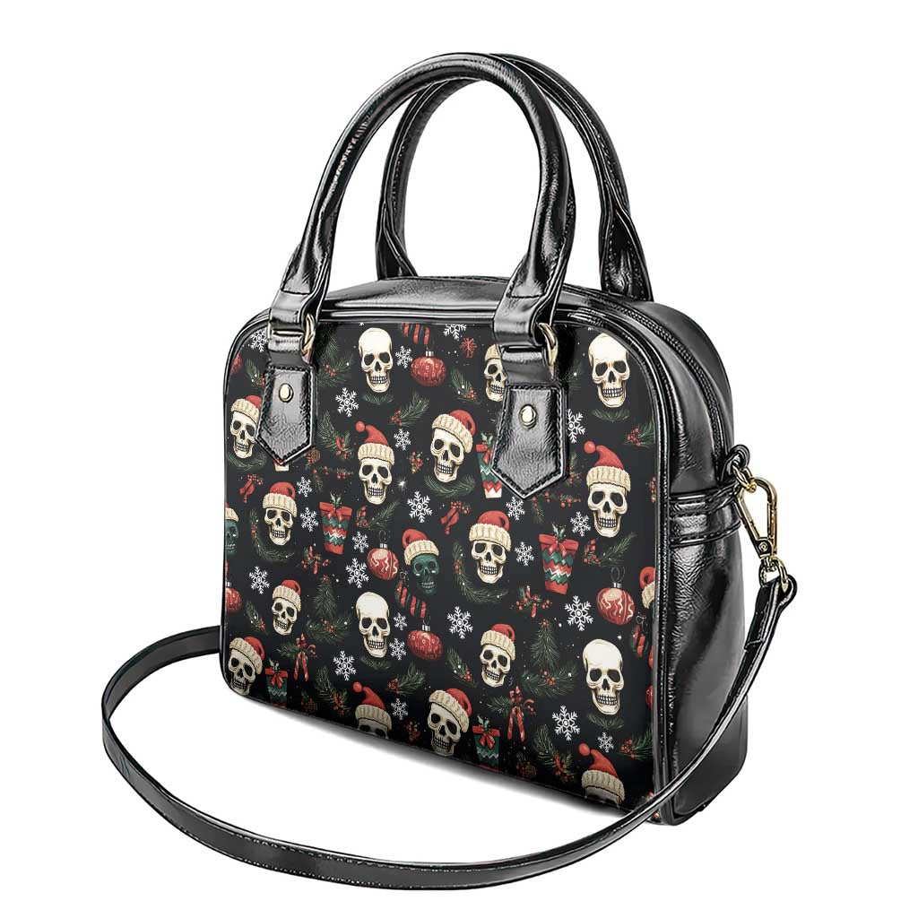 Skull Face Christmas Shoulder Handbag Xmas Holiday Patterns - Wonder Print Shop