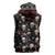 Skull Face Christmas Sleeveless Hoodie Xmas Holiday Patterns - Wonder Print Shop