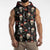 Skull Face Christmas Sleeveless Hoodie Xmas Holiday Patterns - Wonder Print Shop