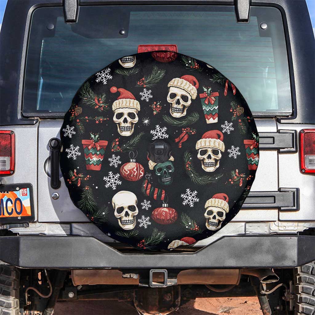 Skull Face Christmas Spare Tire Cover Xmas Holiday Patterns - Wonder Print Shop