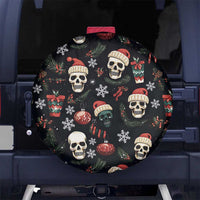 Skull Face Christmas Spare Tire Cover Xmas Holiday Patterns - Wonder Print Shop