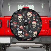 Skull Face Christmas Spare Tire Cover Xmas Holiday Patterns - Wonder Print Shop