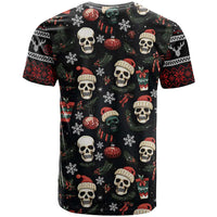 Skull Face Christmas T Shirt Xmas Holiday Patterns - Wonder Print Shop