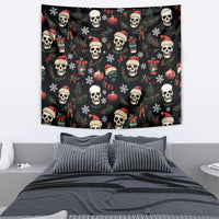 Skull Face Christmas Tapestry Xmas Holiday Patterns - Wonder Print Shop