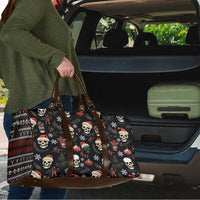 Skull Face Christmas Travel Bag Xmas Holiday Patterns - Wonder Print Shop