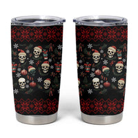 Skull Face Christmas Tumbler Cup Xmas Holiday Patterns - Wonder Print Shop
