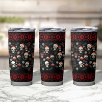Skull Face Christmas Tumbler Cup Xmas Holiday Patterns - Wonder Print Shop