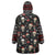 Skull Face Christmas Wearable Blanket Hoodie Xmas Holiday Patterns - Wonder Print Shop