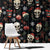 Skull Face Christmas Window Curtain Xmas Holiday Patterns - Wonder Print Shop