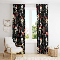 Skull Face Christmas Window Curtain Xmas Holiday Patterns - Wonder Print Shop