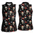 Skull Face Christmas Women Sleeveless Polo Shirt Xmas Holiday Patterns - Wonder Print Shop