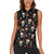 Skull Face Christmas Women Sleeveless Polo Shirt Xmas Holiday Patterns - Wonder Print Shop