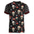 Skull Face Christmas Women V-Neck T-Shirt Xmas Holiday Patterns - Wonder Print Shop
