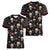 Skull Face Christmas Women V-Neck T-Shirt Xmas Holiday Patterns - Wonder Print Shop